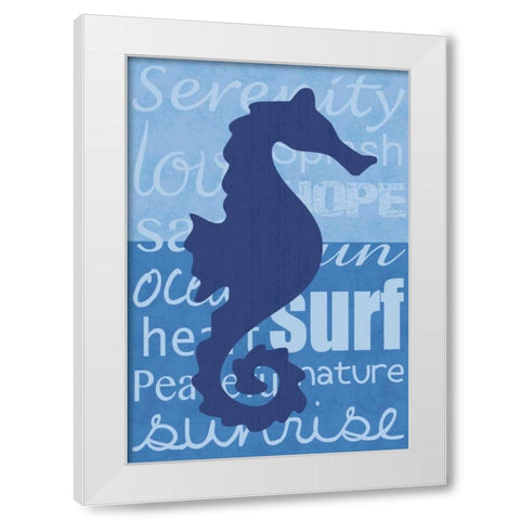 Beach Horse White Modern Wood Framed Art Print by Gibbons, Lauren