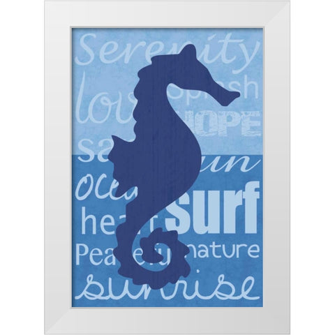 Beach Horse White Modern Wood Framed Art Print by Gibbons, Lauren