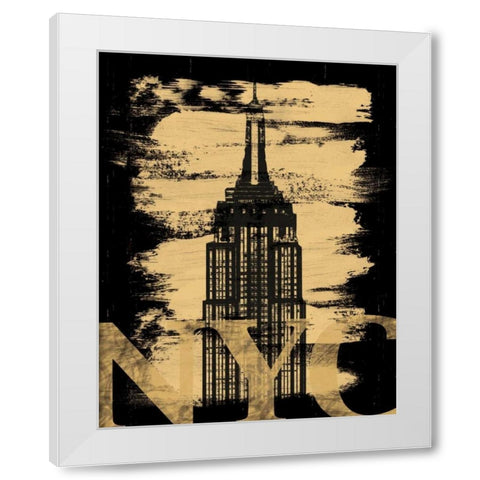 NYC Paint Black White Modern Wood Framed Art Print by Gibbons, Lauren