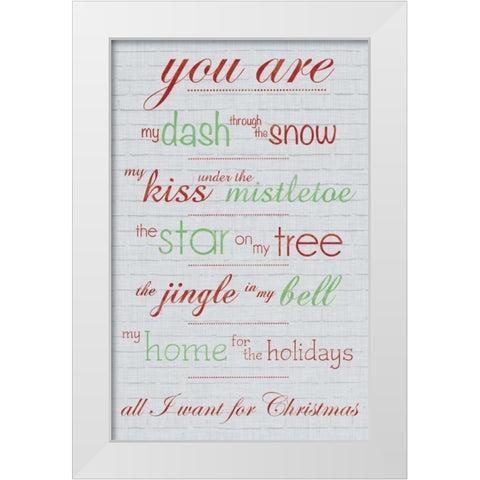 All I Want White Modern Wood Framed Art Print by Gibbons, Lauren