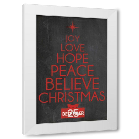 Christmas Type White Modern Wood Framed Art Print by Gibbons, Lauren