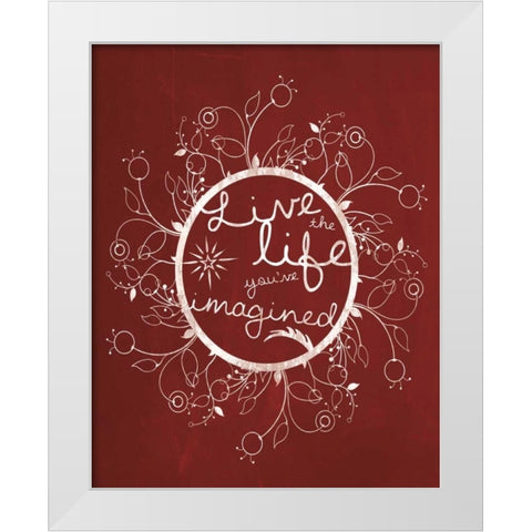 Red Chalk Imagine White Modern Wood Framed Art Print by Gibbons, Lauren