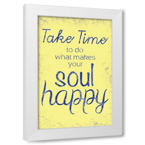 Soul Happy White Modern Wood Framed Art Print by Gibbons, Lauren