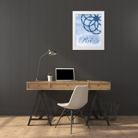 Relax Blue Spa 2 White Modern Wood Framed Art Print by Gibbons, Lauren