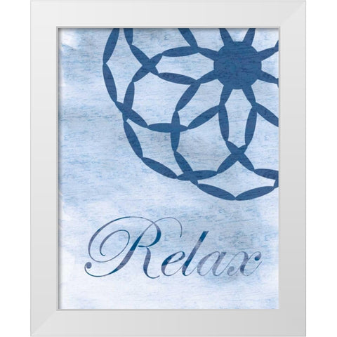 Relax Blue Spa 2 White Modern Wood Framed Art Print by Gibbons, Lauren