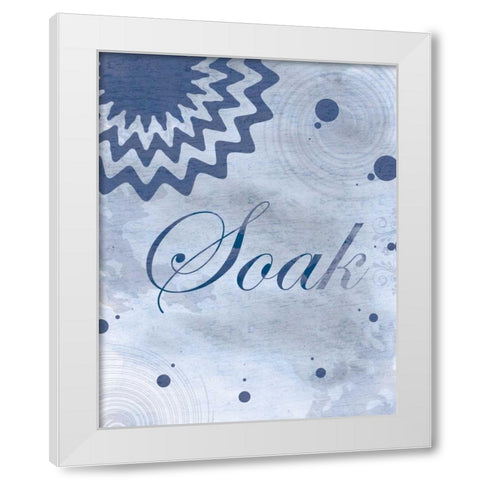 Soak Blue Spa 2 White Modern Wood Framed Art Print by Gibbons, Lauren