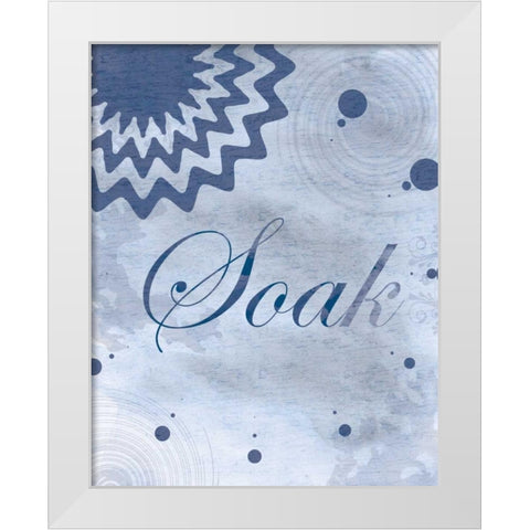 Soak Blue Spa 2 White Modern Wood Framed Art Print by Gibbons, Lauren