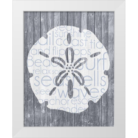 Shell Wood Panel White Modern Wood Framed Art Print by Gibbons, Lauren