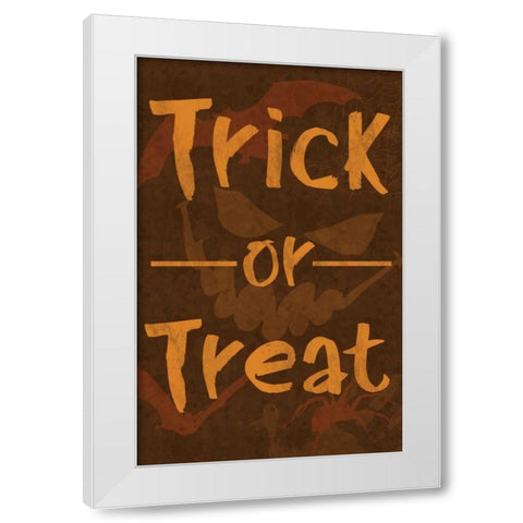 Trick or Treat White Modern Wood Framed Art Print by Gibbons, Lauren