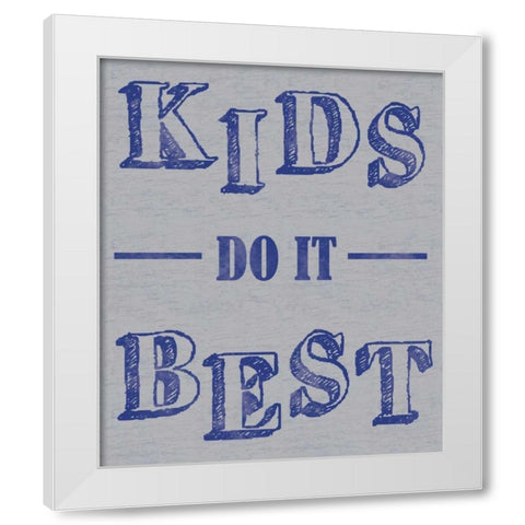 Kids Best White Modern Wood Framed Art Print by Gibbons, Lauren