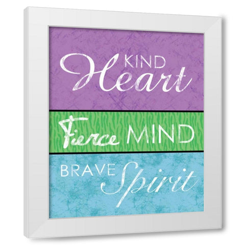 Heart Mind Spirit White Modern Wood Framed Art Print by Gibbons, Lauren