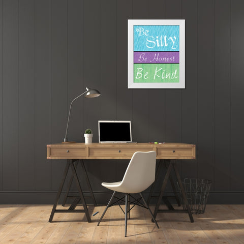 Silly Honest Kind White Modern Wood Framed Art Print by Gibbons, Lauren