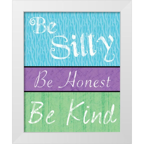 Silly Honest Kind White Modern Wood Framed Art Print by Gibbons, Lauren