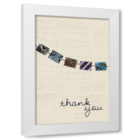 Thanks White Modern Wood Framed Art Print by Gibbons, Lauren