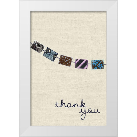 Thanks White Modern Wood Framed Art Print by Gibbons, Lauren