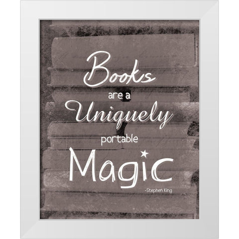 Books Magic BW White Modern Wood Framed Art Print by Gibbons, Lauren