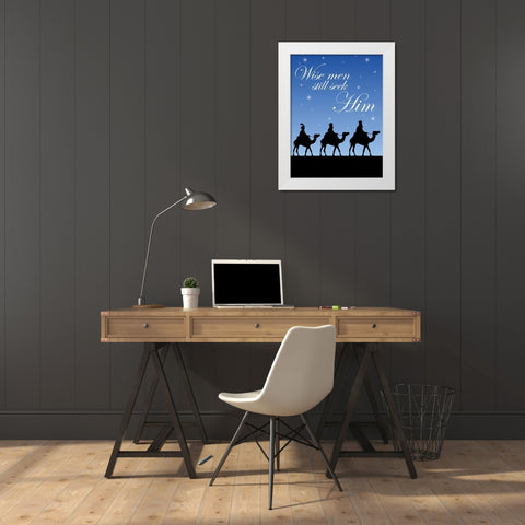 Wise Men New White Modern Wood Framed Art Print by Gibbons, Lauren