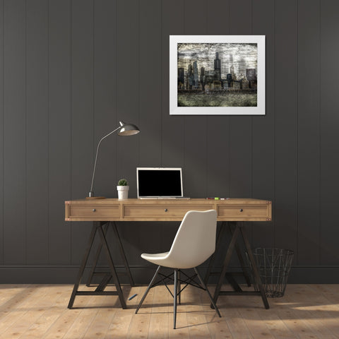 Citiscape New 3B White Modern Wood Framed Art Print by Gibbons, Lauren