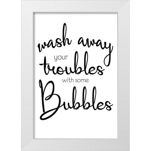 Wash Away White Modern Wood Framed Art Print by Gibbons, Lauren