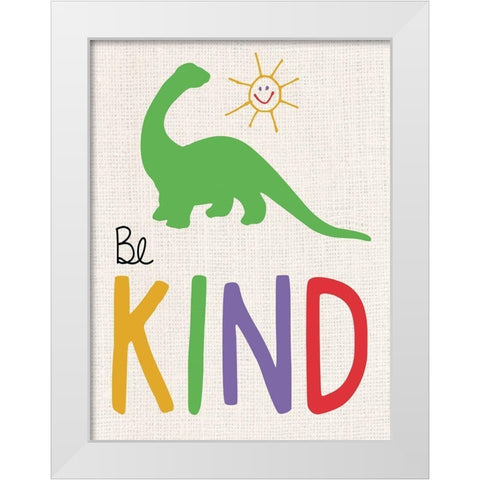 Be Kind White Modern Wood Framed Art Print by Gibbons, Lauren