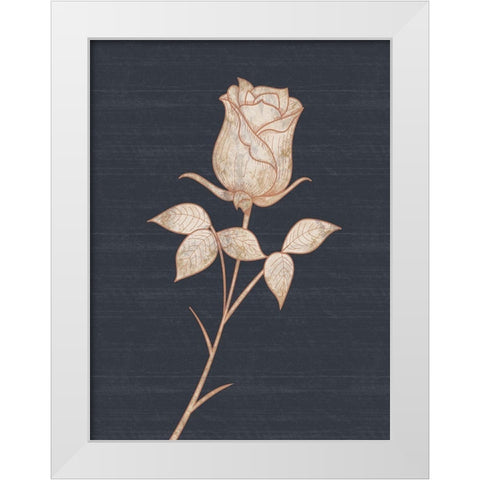 Flower 1 White Modern Wood Framed Art Print by Gibbons, Lauren