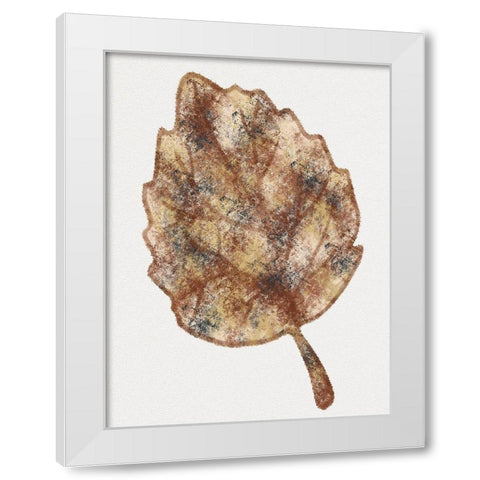Watercolor Leaf 1 White Modern Wood Framed Art Print by Gibbons, Lauren