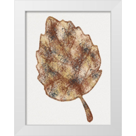 Watercolor Leaf 1 White Modern Wood Framed Art Print by Gibbons, Lauren