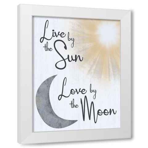 Sun And Moon White Modern Wood Framed Art Print by Gibbons, Lauren
