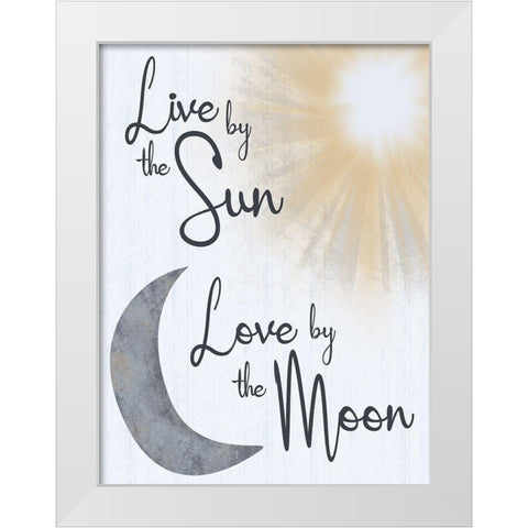 Sun And Moon White Modern Wood Framed Art Print by Gibbons, Lauren