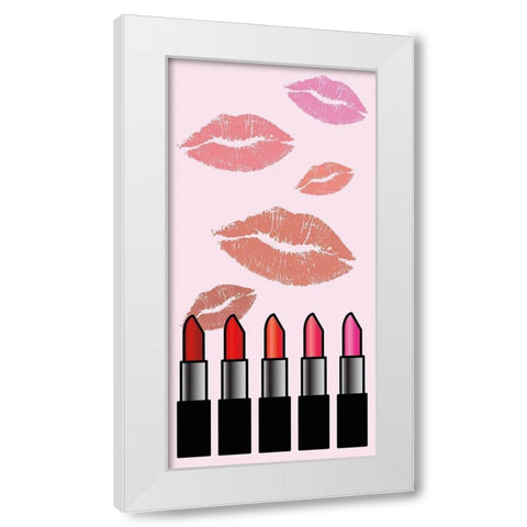 Lipstick White Modern Wood Framed Art Print by Gibbons, Lauren