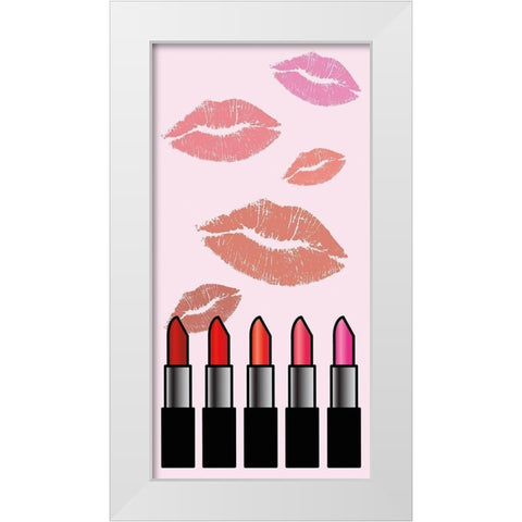 Lipstick White Modern Wood Framed Art Print by Gibbons, Lauren