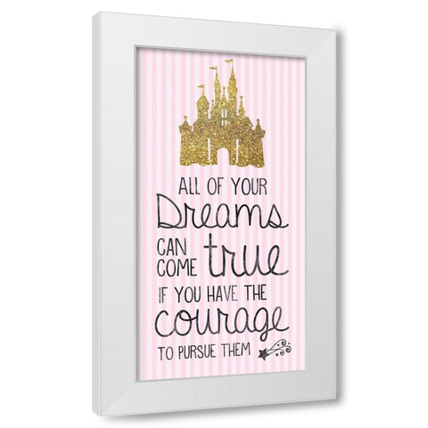 Princess Dreams White Modern Wood Framed Art Print by Gibbons, Lauren