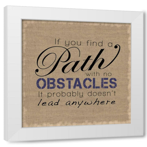 No Obstacles White Modern Wood Framed Art Print by Gibbons, Lauren