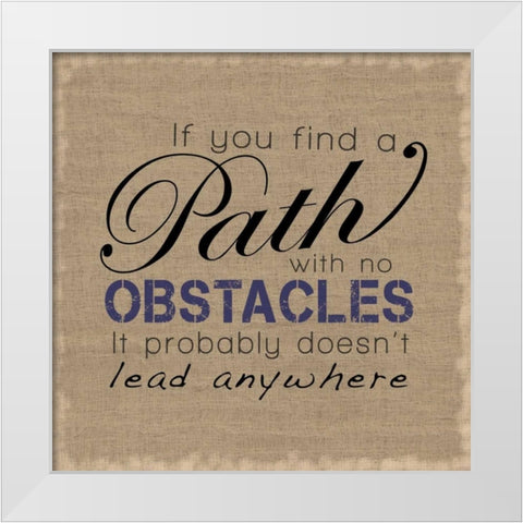 No Obstacles White Modern Wood Framed Art Print by Gibbons, Lauren