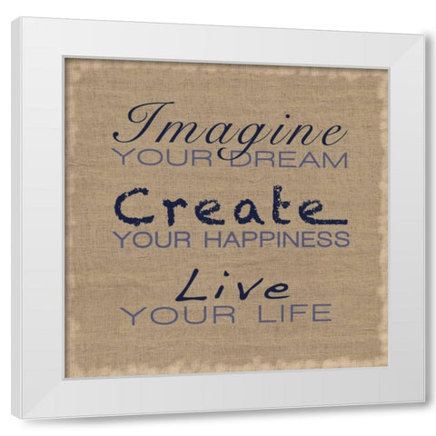 Imagine Your Dream White Modern Wood Framed Art Print by Gibbons, Lauren