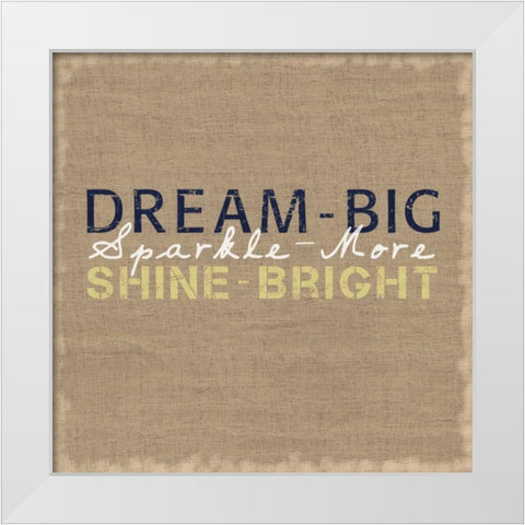 Sparkle More White Modern Wood Framed Art Print by Gibbons, Lauren
