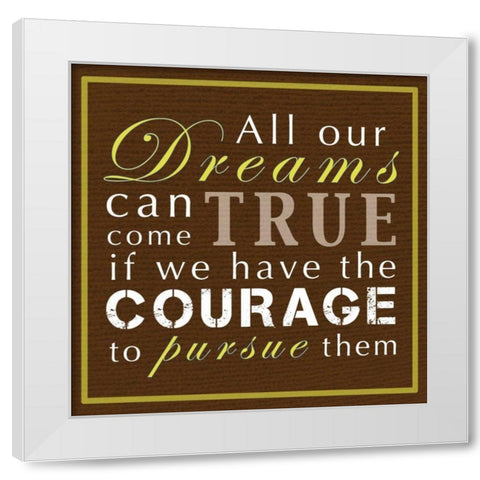 Dreams Can Come True White Modern Wood Framed Art Print by Gibbons, Lauren