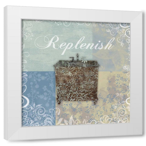 Replenish Bath Tub White Modern Wood Framed Art Print by Gibbons, Lauren