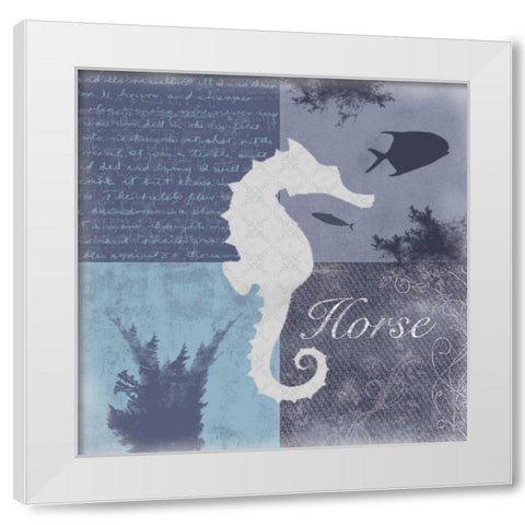Beach Horse White Modern Wood Framed Art Print by Gibbons, Lauren