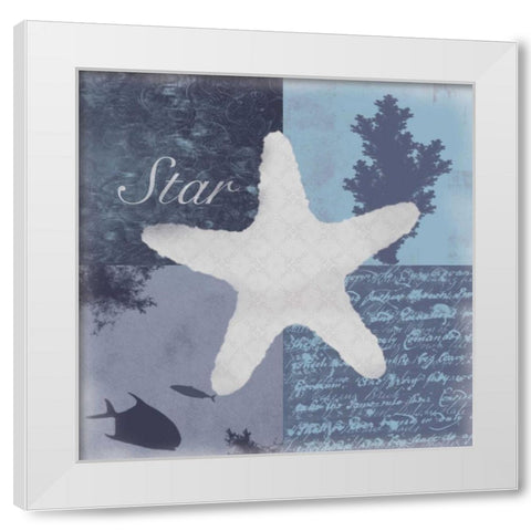 Beach Star White Modern Wood Framed Art Print by Gibbons, Lauren