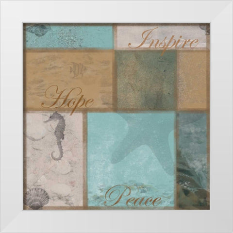 Beach Patch Browns 2 White Modern Wood Framed Art Print by Gibbons, Lauren