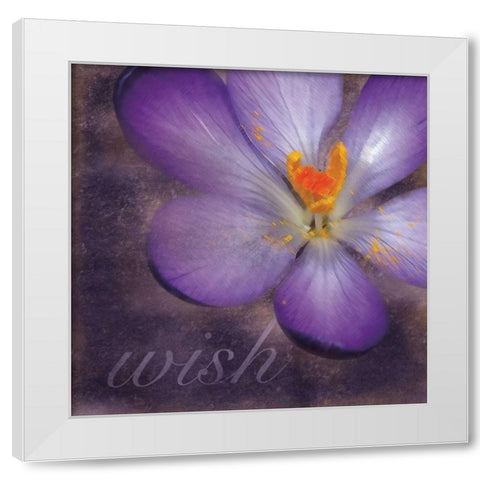 Wish Flower White Modern Wood Framed Art Print by Gibbons, Lauren
