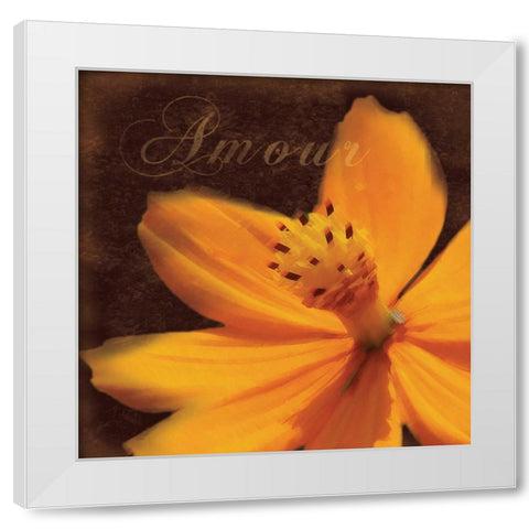 Amour Flower White Modern Wood Framed Art Print by Gibbons, Lauren
