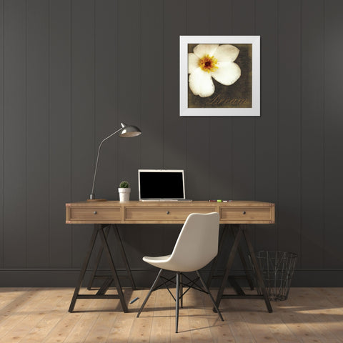 White Dream Flower White Modern Wood Framed Art Print by Gibbons, Lauren