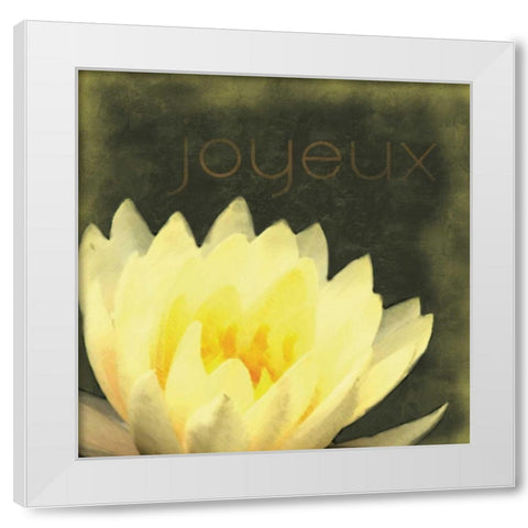 Joyeux Flower White Modern Wood Framed Art Print by Gibbons, Lauren