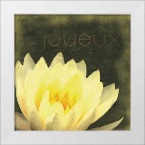 Joyeux Flower White Modern Wood Framed Art Print by Gibbons, Lauren