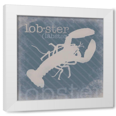 Lobster Definition White Modern Wood Framed Art Print by Gibbons, Lauren