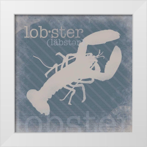 Lobster Definition White Modern Wood Framed Art Print by Gibbons, Lauren