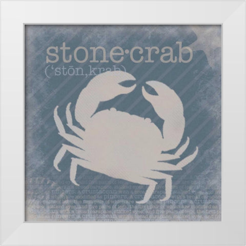 Stone Crab Definition White Modern Wood Framed Art Print by Gibbons, Lauren