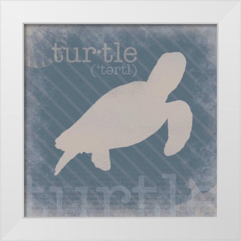 Turtle Definition White Modern Wood Framed Art Print by Gibbons, Lauren